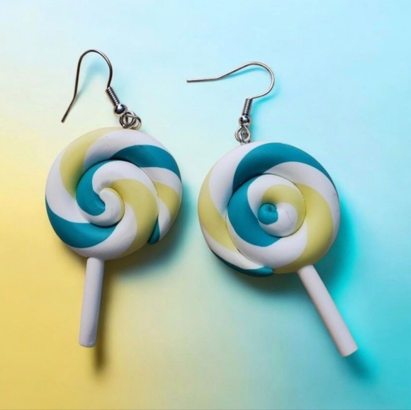 Swirl Lollipop Earrings - Picture 5 of 5